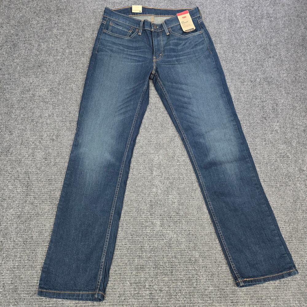 Levi’s 514 Straight Fit Jeans Men 32x32 Dark Wash Stretch Denim NWT